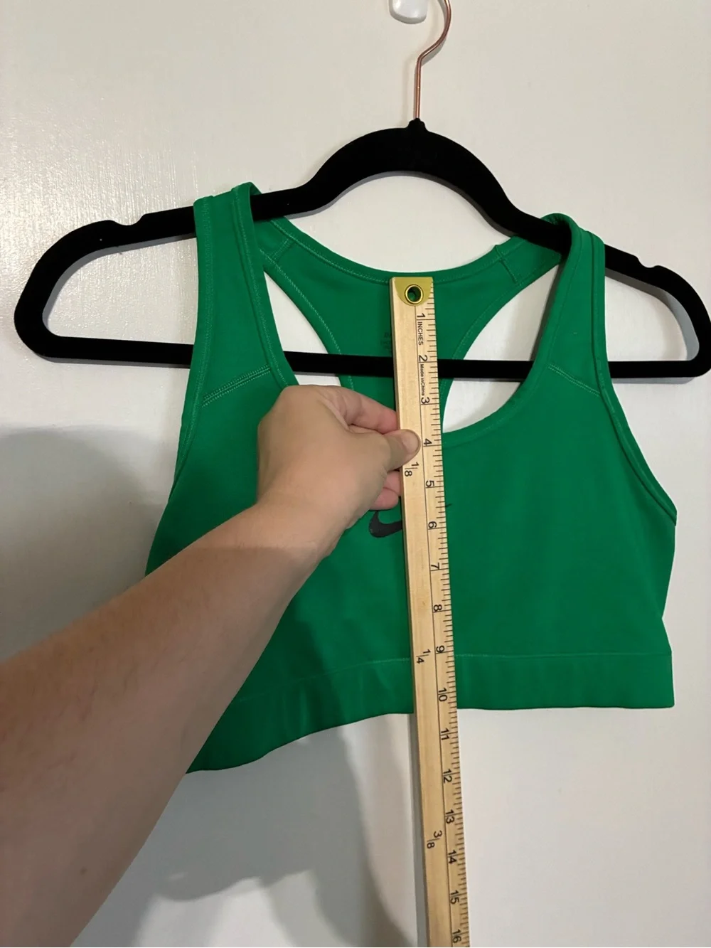 Nike Green Racerback Dri-FIT Sports Bra with Black Swoosh